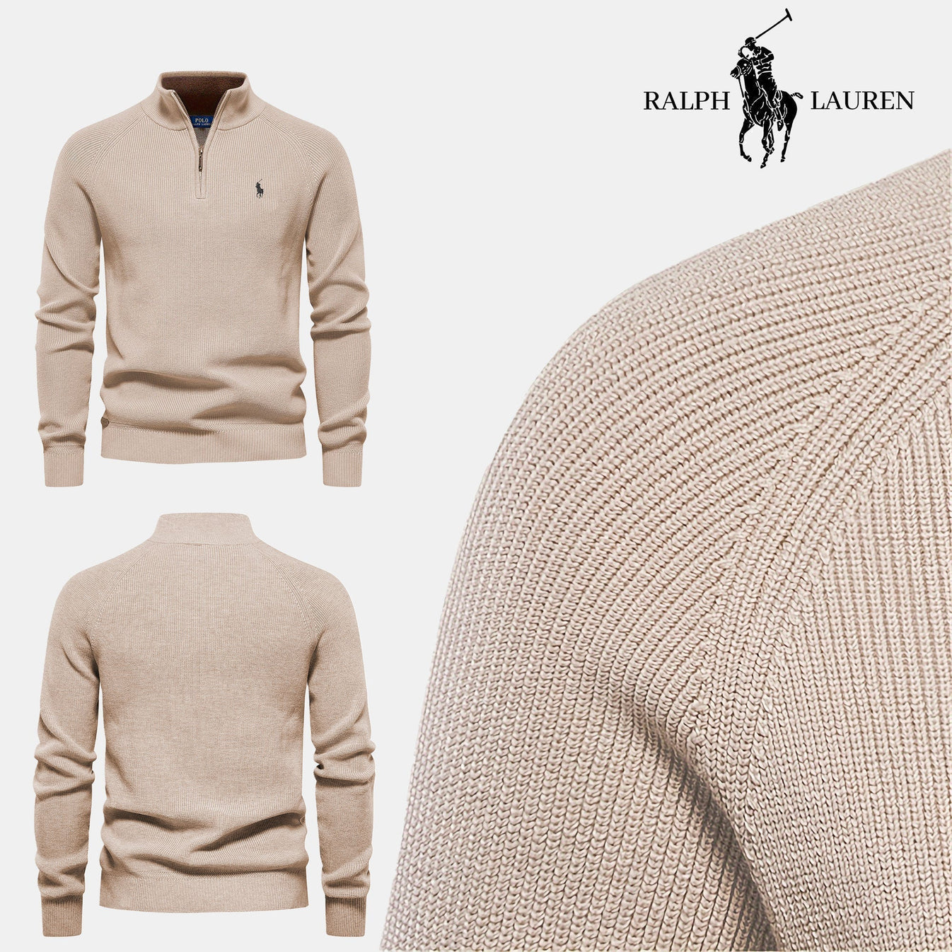 Herrenpullover mit Reißverschluss – 1+1 GRATIS!