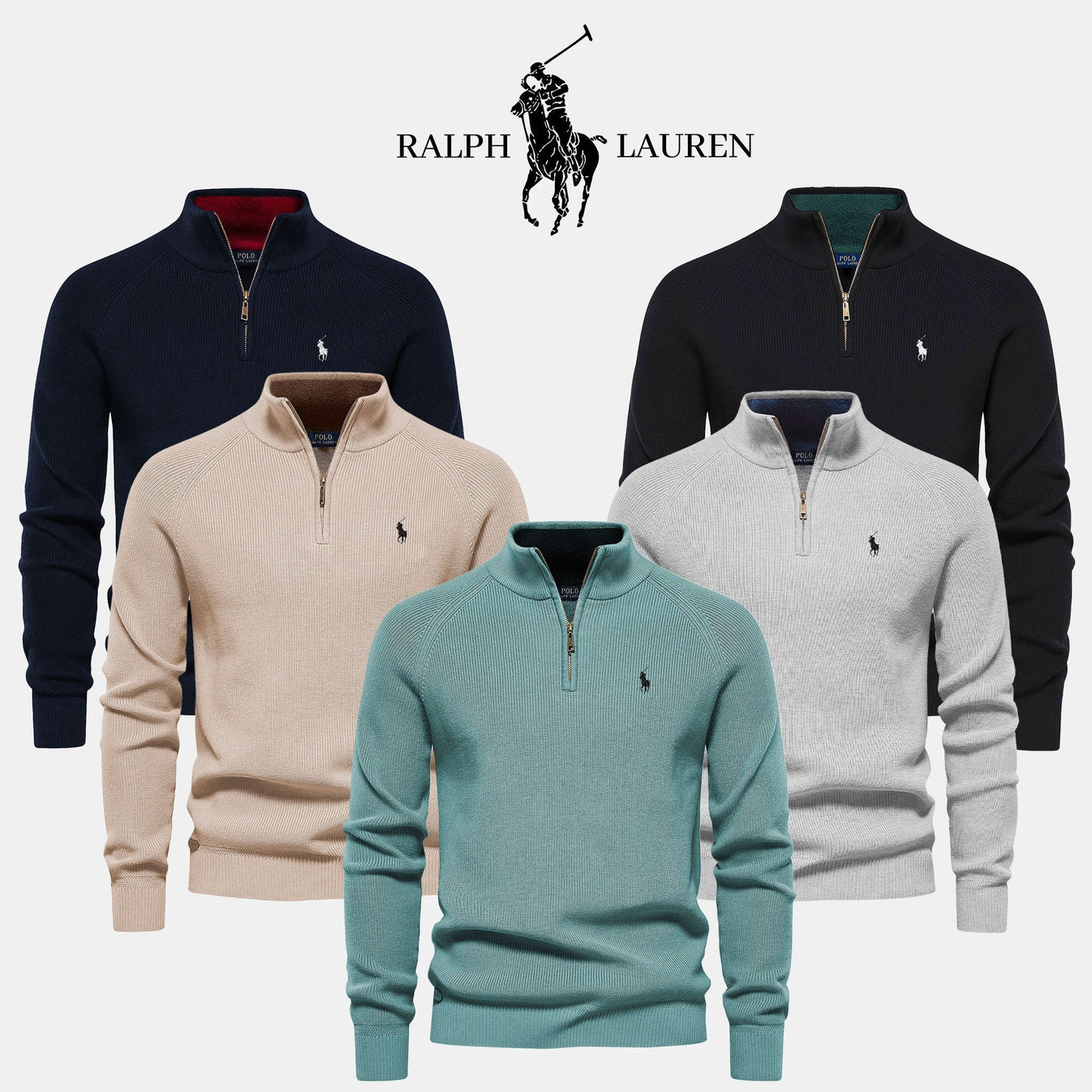 Herrenpullover mit Reißverschluss – 1+1 GRATIS!